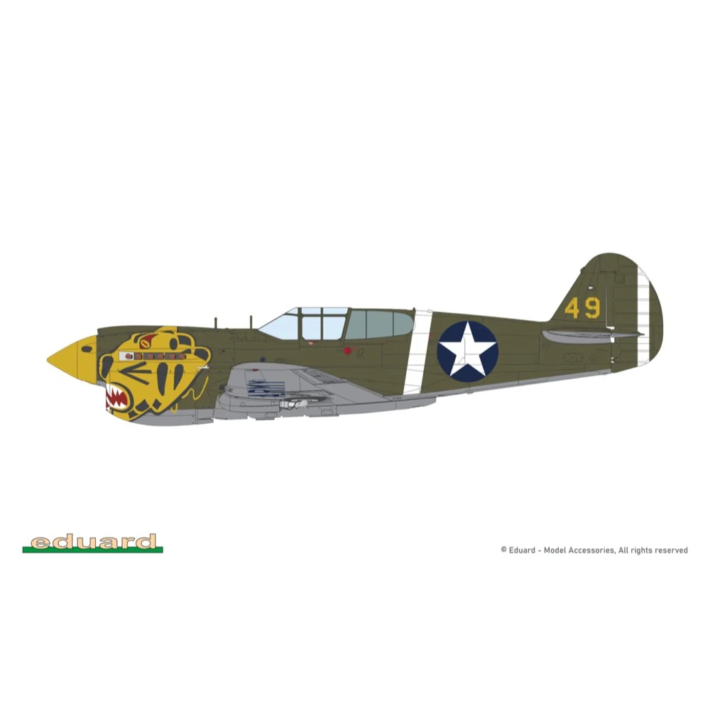 Eduard 11185 1/48 PACIFIC STAR Curtiss P-40E Warhawk Dual Combo The Limited edition - Image 6