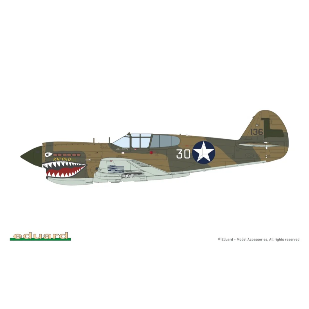 Eduard 11185 1/48 PACIFIC STAR Curtiss P-40E Warhawk Dual Combo The Limited edition - Image 7