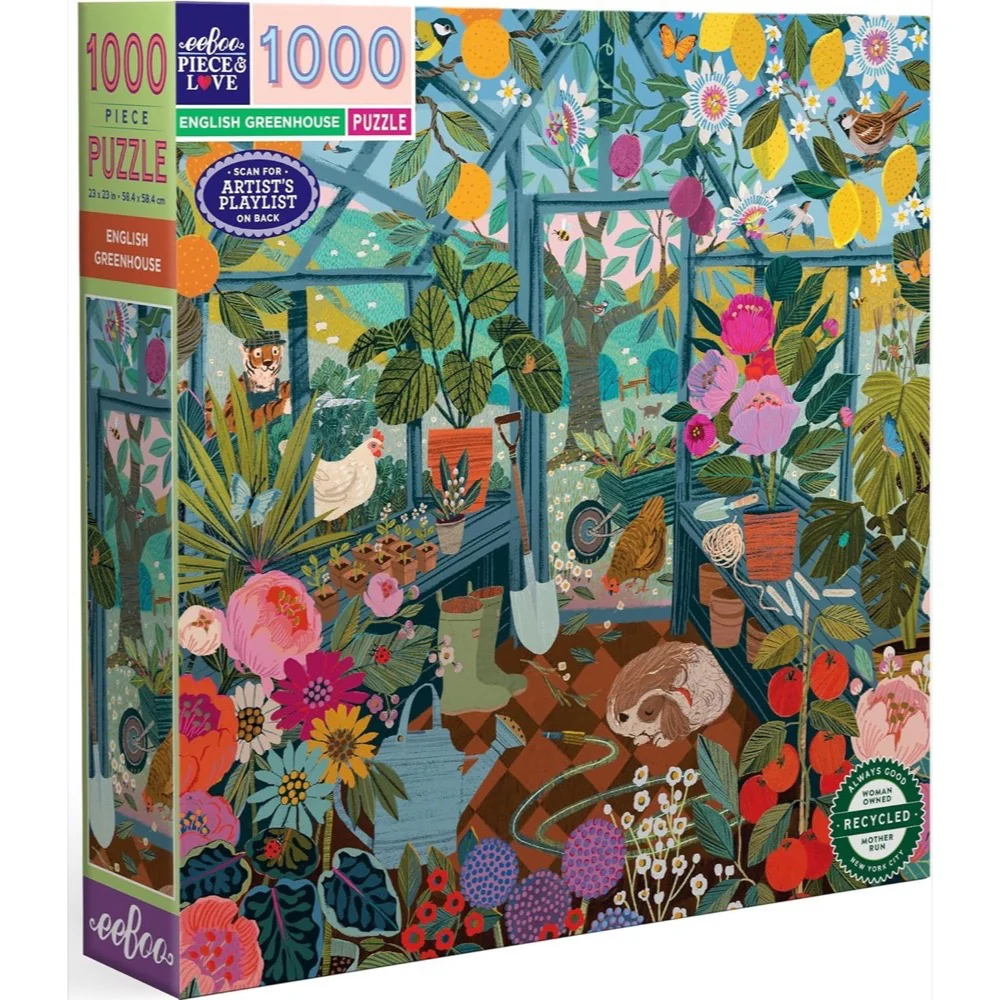 Eeboo English Greenhouse 1000pc Jigsaw Puzzle