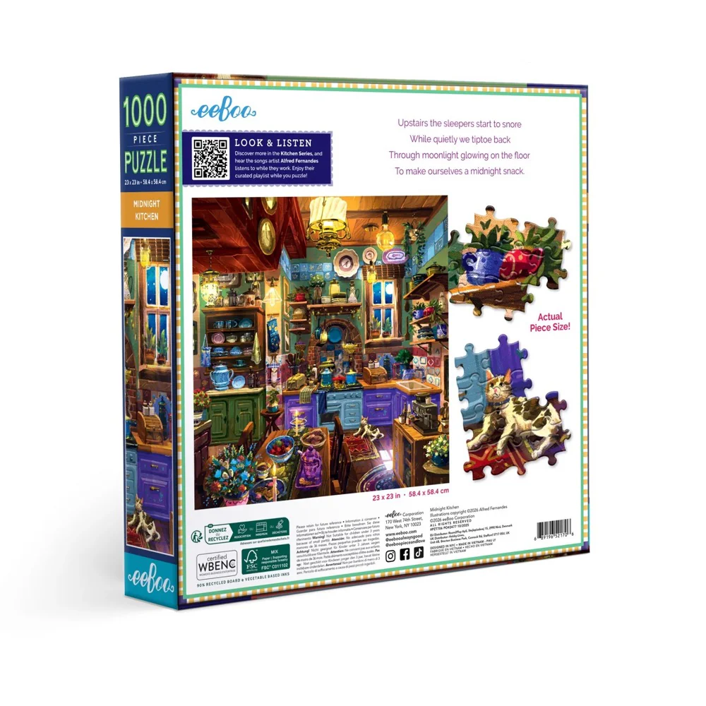 eeBoo Midnight Kitchen 1000pc Jigsaw Puzzle - Image 6
