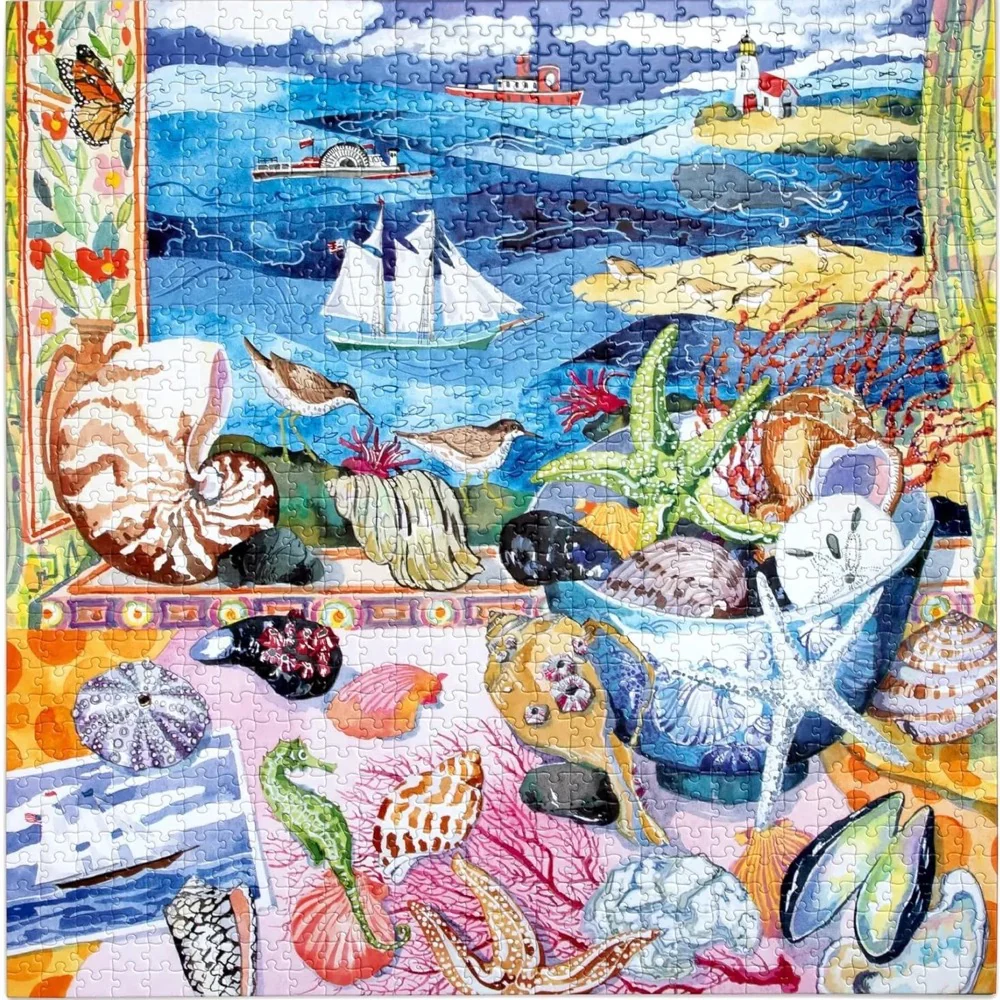 eeBoo Seashell Shore 1000pc Jigsaw Puzzle - Image 3