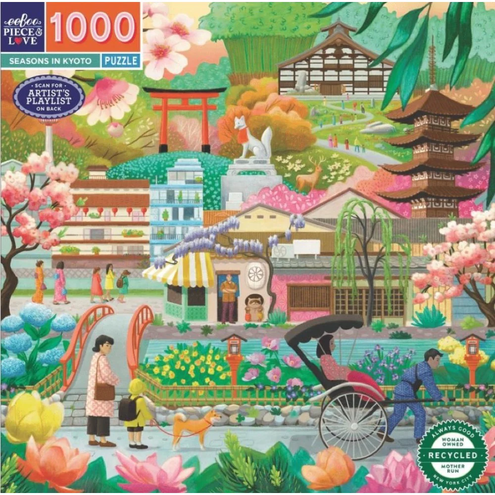 eeBoo Seasons in Kyoto 1000pc Jigsaw Puzzle - Image 2