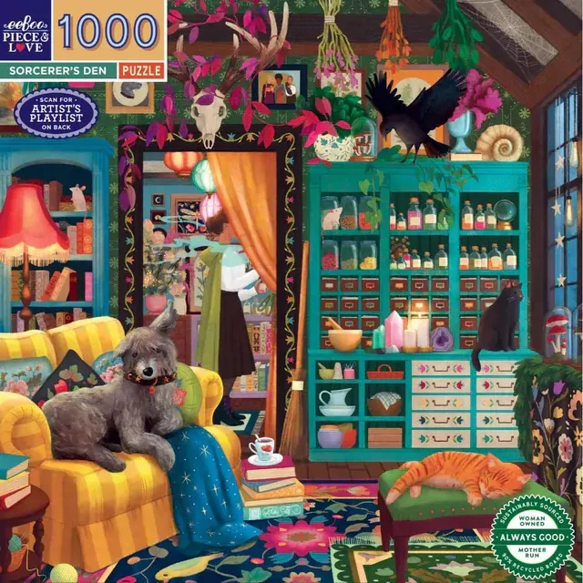 eeBoo Sorcerer's Den 1000pc Jigsaw Puzzle - Image 2
