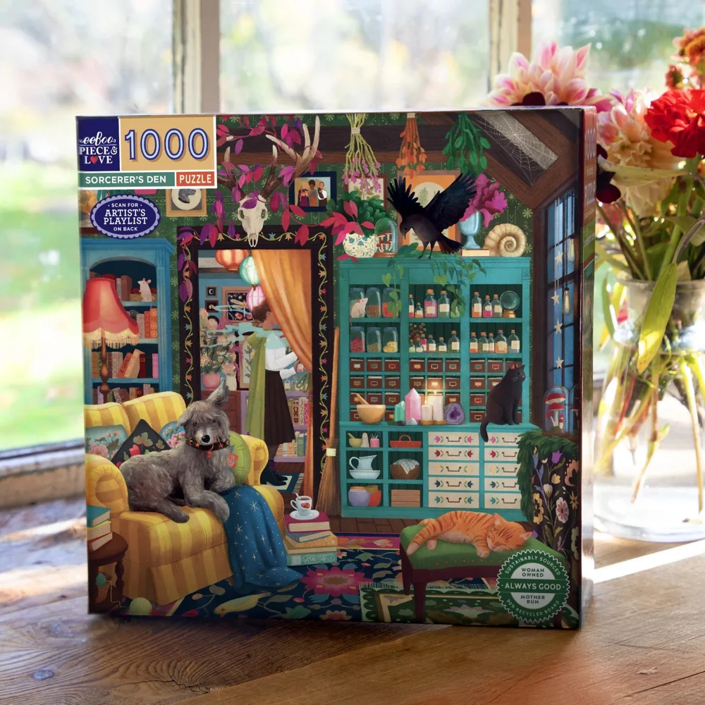 eeBoo Sorcerer's Den 1000pc Jigsaw Puzzle - Image 4