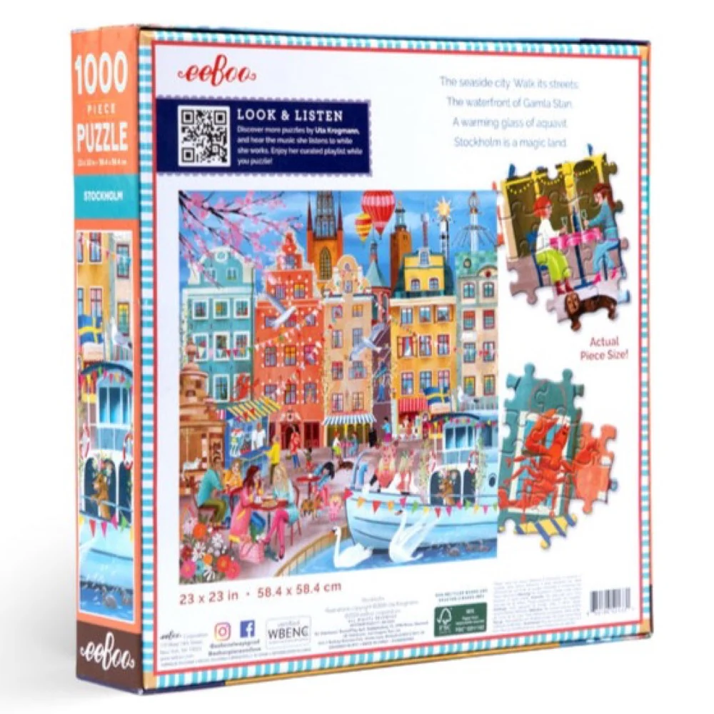 eeBoo Stockholm 1000pc Jigsaw Puzzle - Image 5