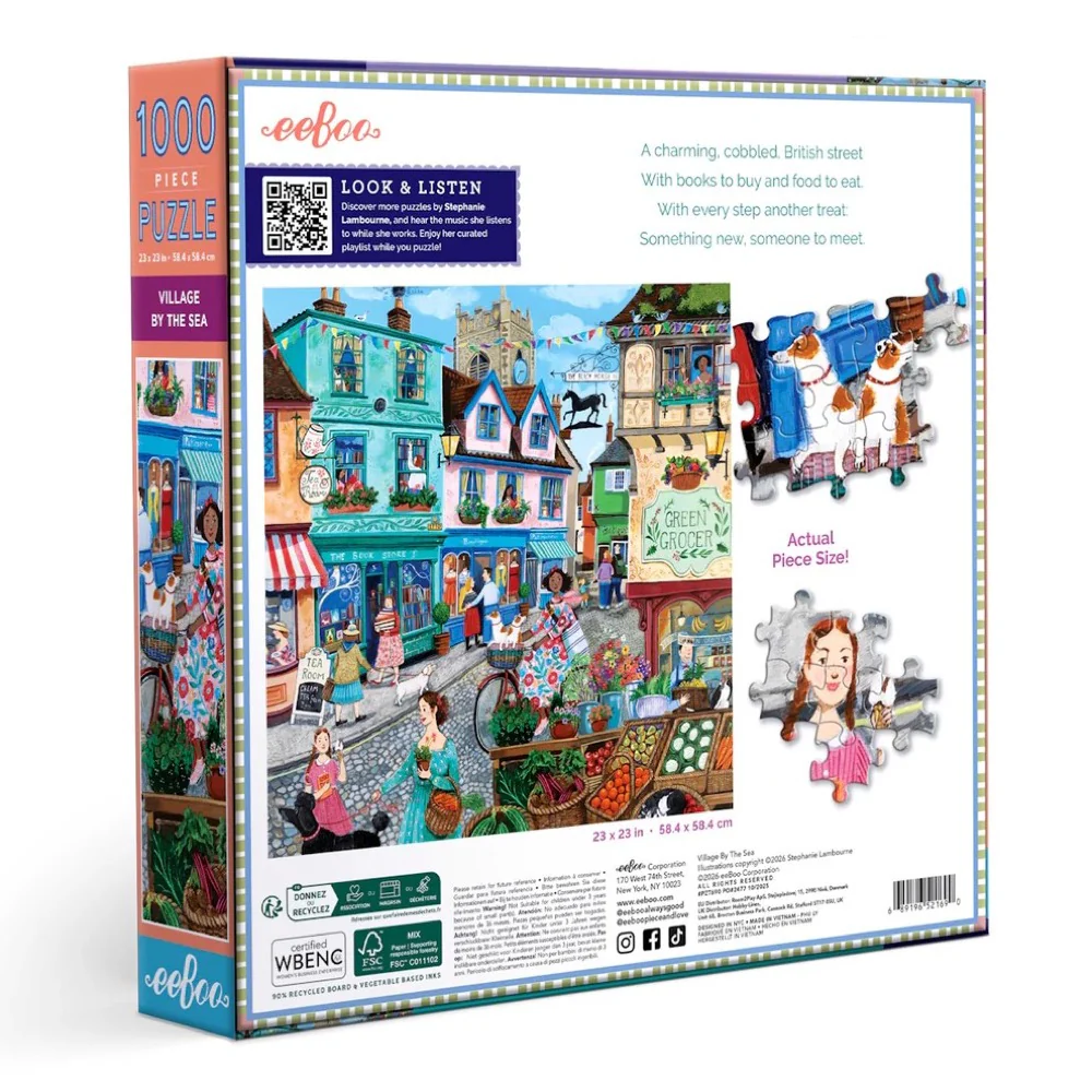 EeBoo Village By Sea 1000pc Jigsaw Puzzle - Image 3