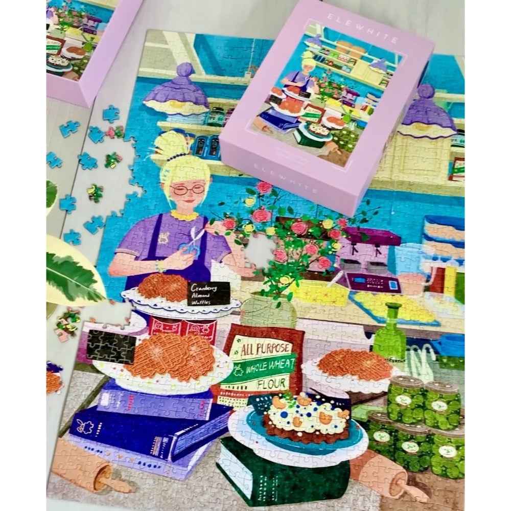 ELEWHITE Peaceful Sunday Art 1000pc Jigsaw Puzzle - Image 3