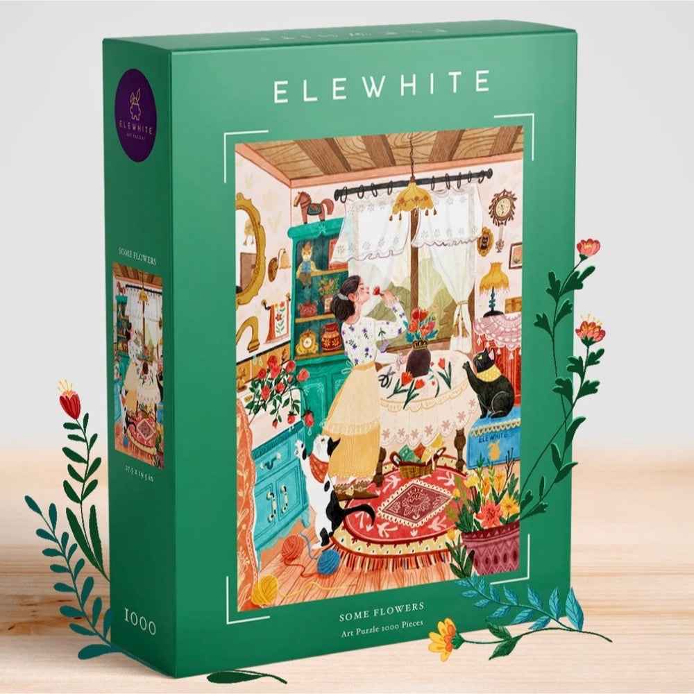 ELEWHITE Some Flowers 1000pc Jigsaw Puzzle