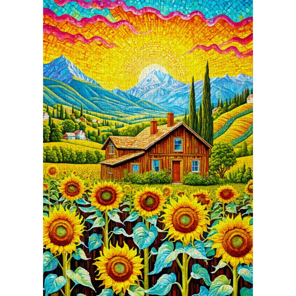 Enjoy 2145 Sunflower House 1000pc Jigsaw Puzzle - Image 2