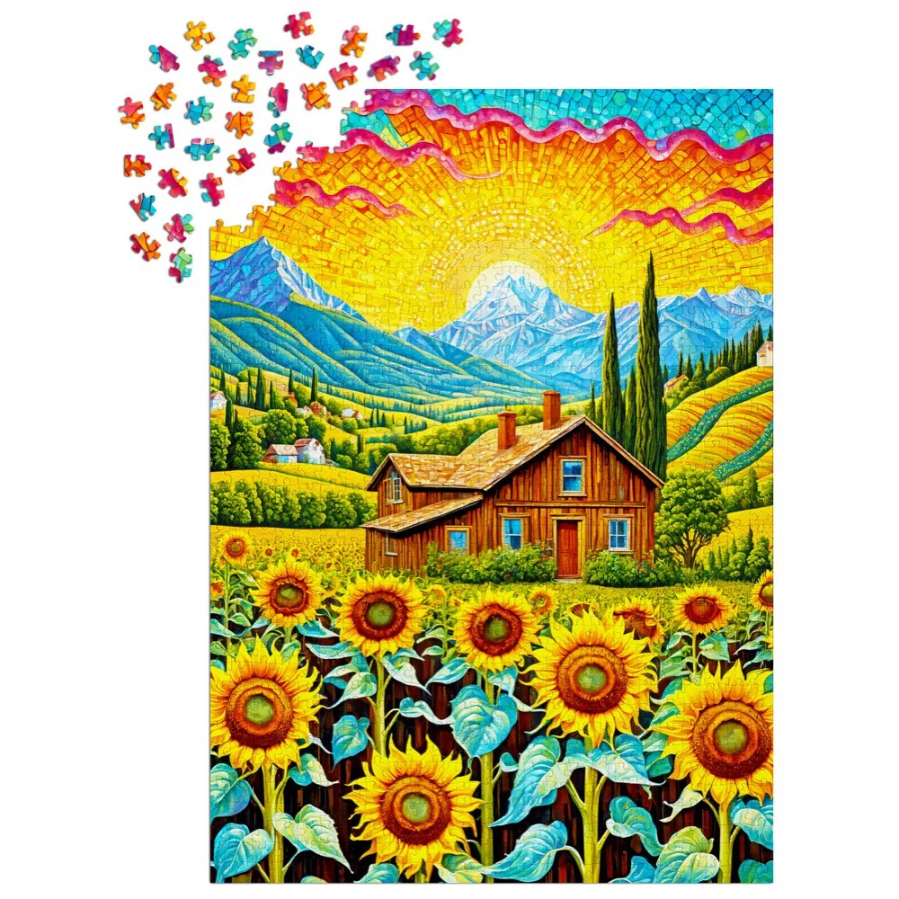 Enjoy 2145 Sunflower House 1000pc Jigsaw Puzzle - Image 3