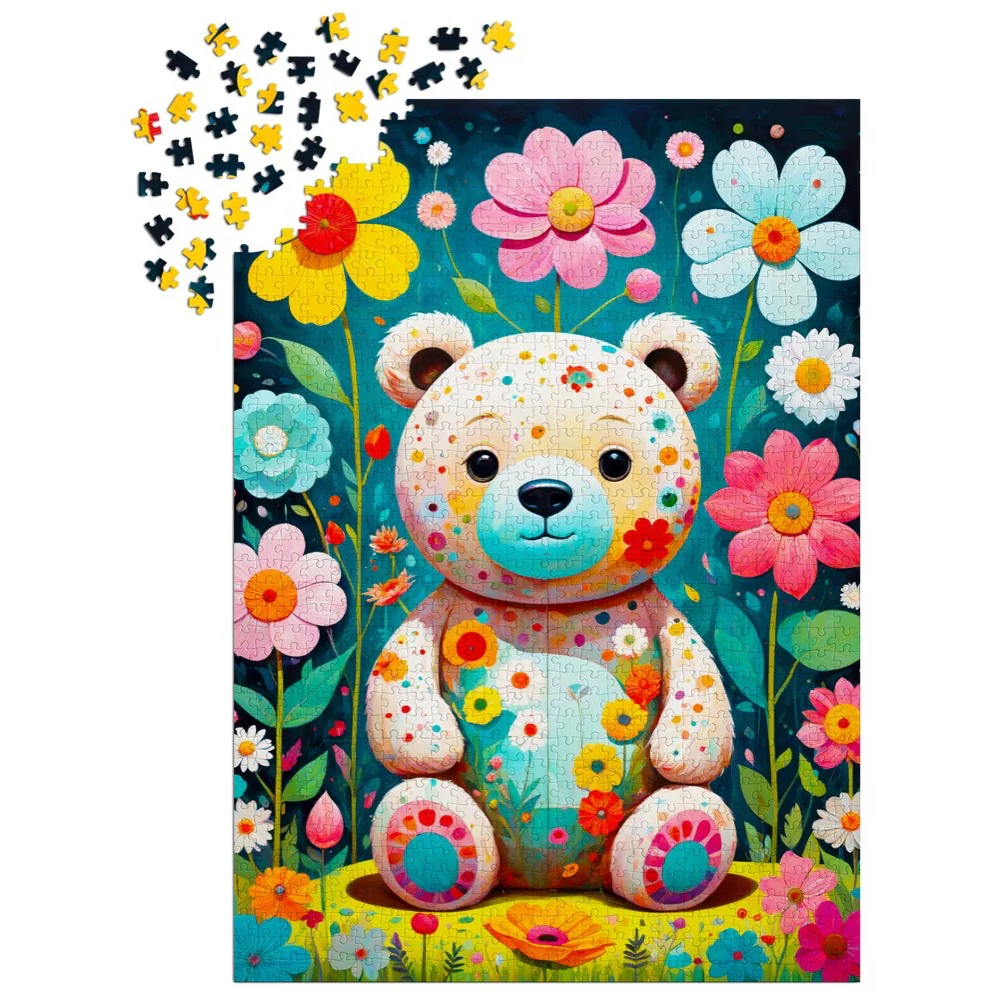 Enjoy 2150 Flower Teddy Bear 1000pc Jigsaw Puzzle - Image 3