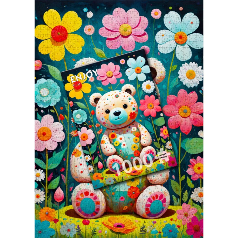 Enjoy 2150 Flower Teddy Bear 1000pc Jigsaw Puzzle - Image 4