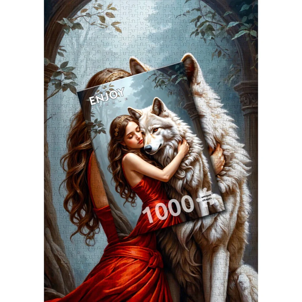 Enjoy 2165 Lady and the Wolf 1000pc Jigsaw Puzzle - Image 2