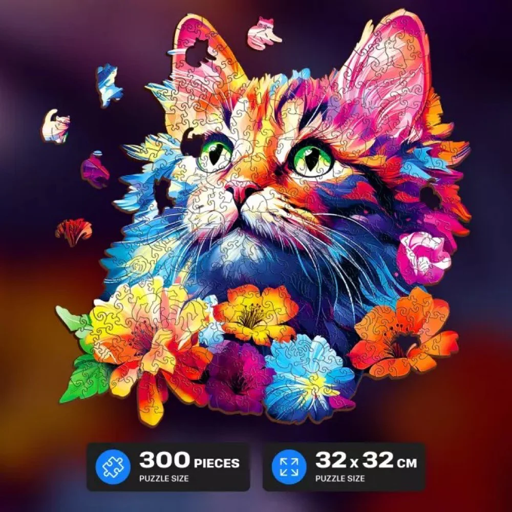 Escape Welt Cat 300pc Wooden Jigsaw Puzzle - Image 2