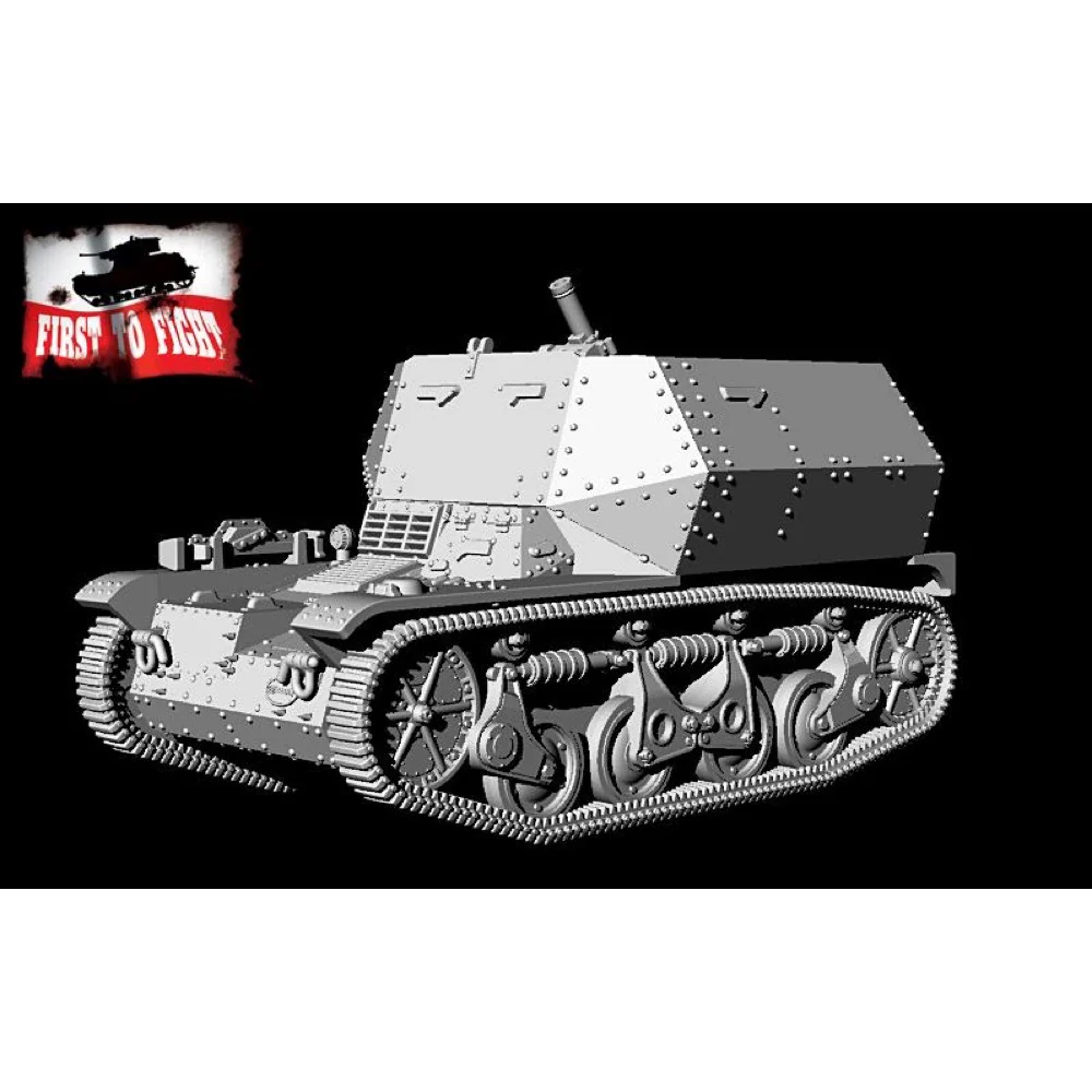 First to Fight 124 1/72 8cm Schwerer Granatwerfer 34 Auf Panzerspahwagen AMR 35(f) - Image 3