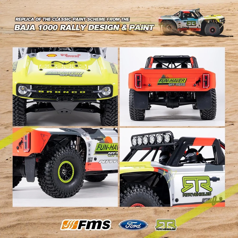 FMS 10702RS24 1/7 Ford Bronco RTR EB Brushless 4WD RS Racing Livery B - Image 24