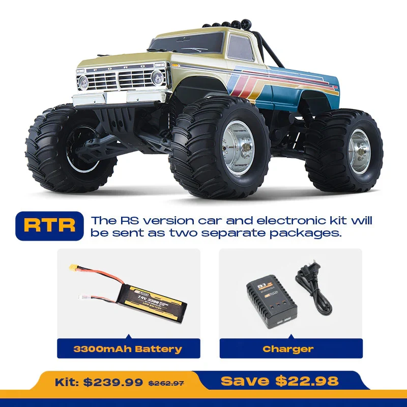 FMS 11023RSBG-BL 1/10 Ford F100 RS Beige Brushless - Image 10