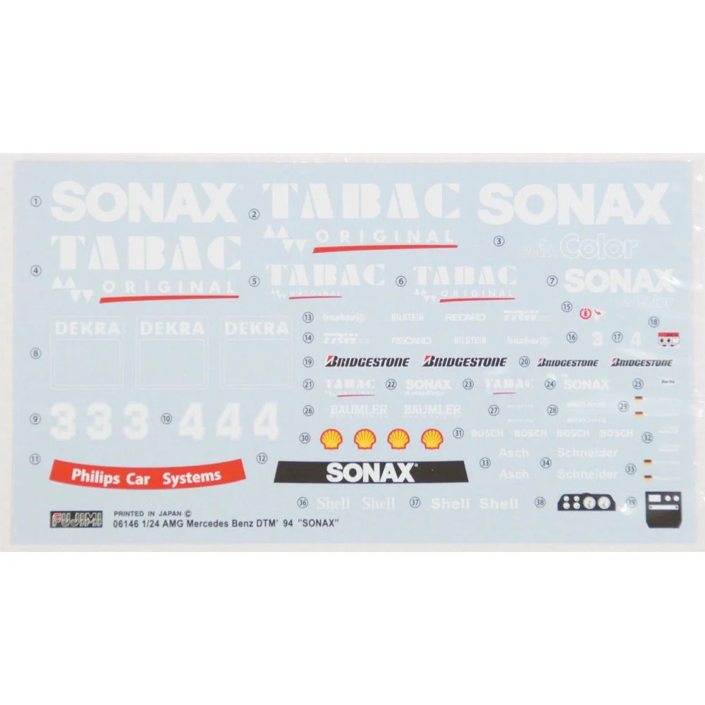 Fujimi 1/24 AMD Mercedes-Benz C-class DTM'94 SONAX/TABAC TCSP-2 - Image 2