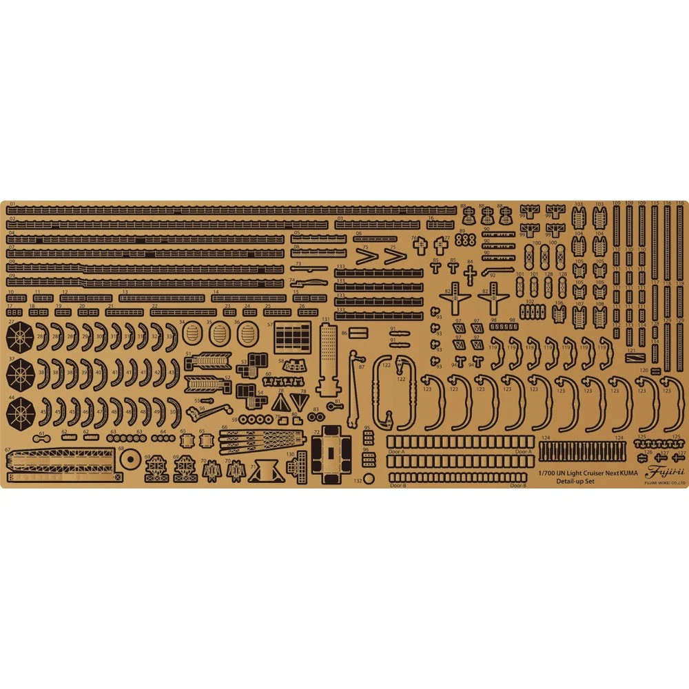 Fujimi 1/700 Photo-Etched Parts Set for IJN Light Cruiser Kuma NX-17 EX-101 - Image 2
