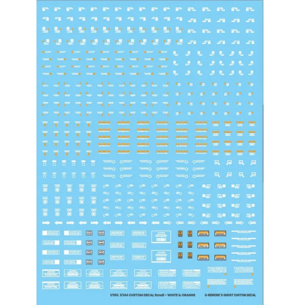 G-Rework CAU-01 Premium Decal for Caution White & Yellow No.01