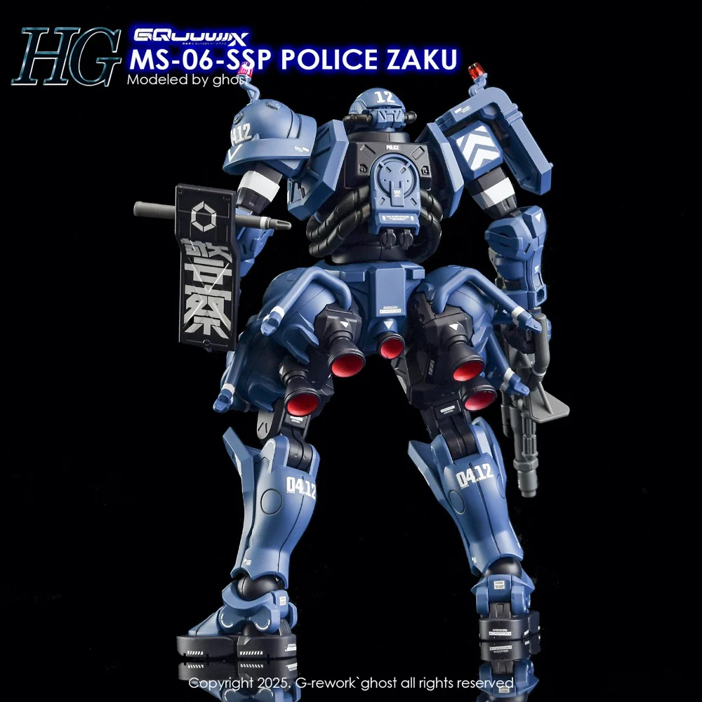 G-Rework CD-H-GQ02 Premium Decal for HG Gquuuuuux Police Zaku - Image 4