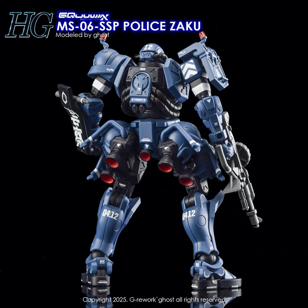 G-Rework CD-H-GQ02 Premium Decal for HG Gquuuuuux Police Zaku - Image 5