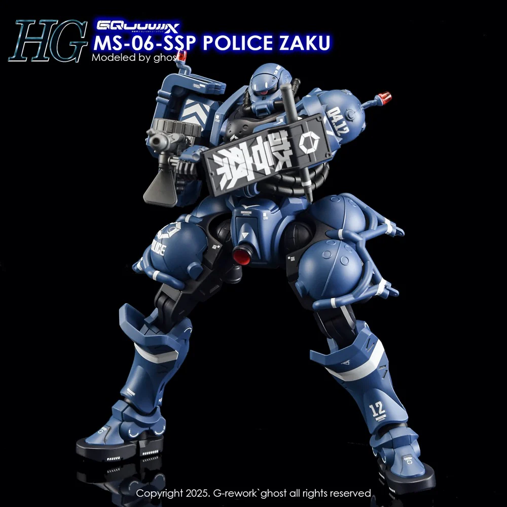 G-Rework CD-H-GQ02 Premium Decal for HG Gquuuuuux Police Zaku - Image 8