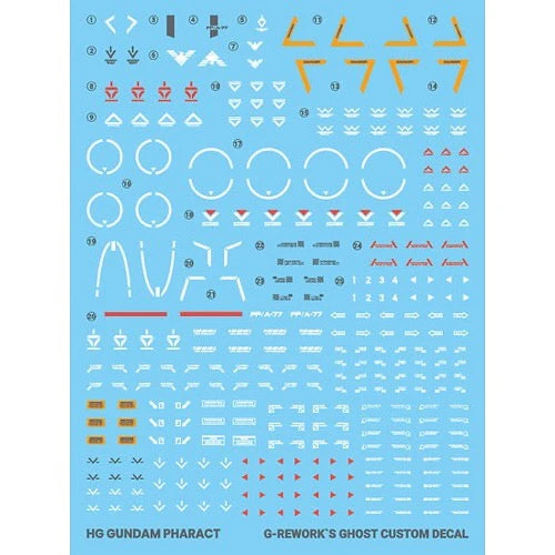 G-Rework CD-H-WM07 Premium Decal for HG Witch From Mercury Gundam Pharact - Image 2