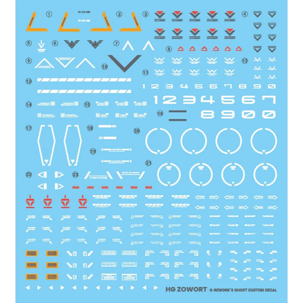 G-Rework CD-H-WM14 Premium Decal for HG Witch From Mercury Zowort - Image 9