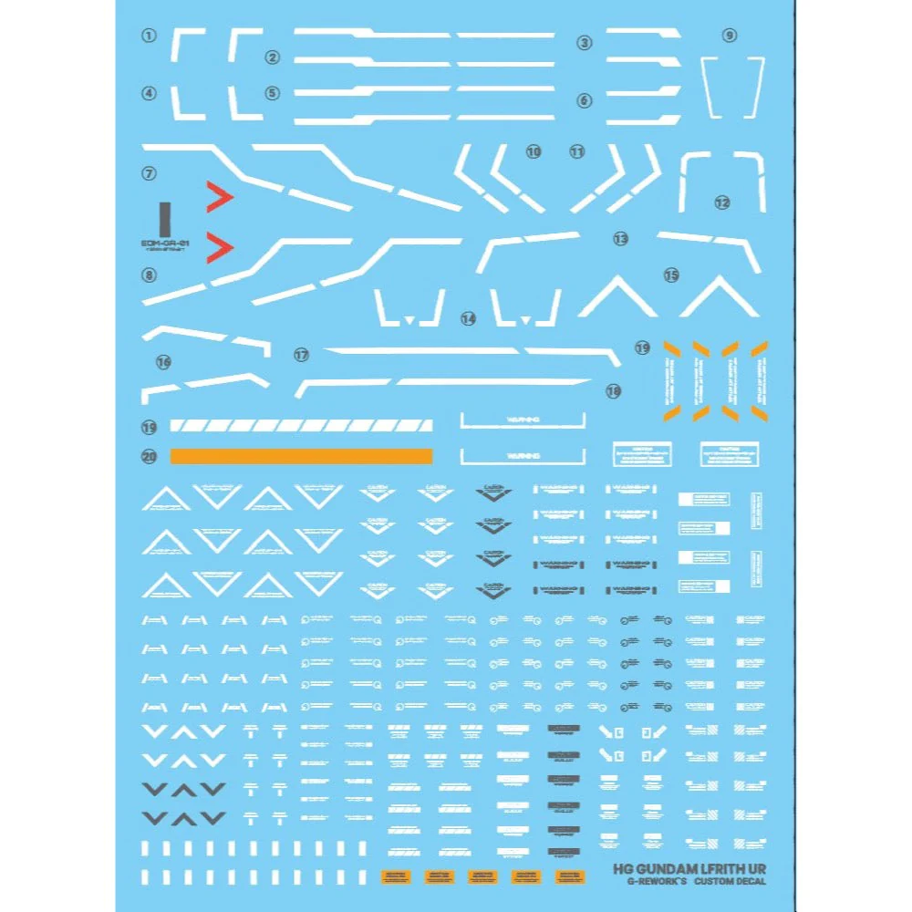G-Rework CD-H-WM17 Premium Decal for HG Witch From Mercury Lfrith Ur - Image 2