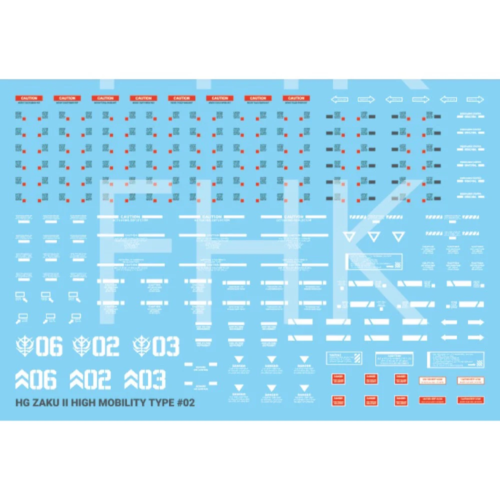 G-Rework CD-H152 Premium Decal for HG Origin Ms-06R-1A Jakuii ( Black Tri-Stars Full Set) - Image 7