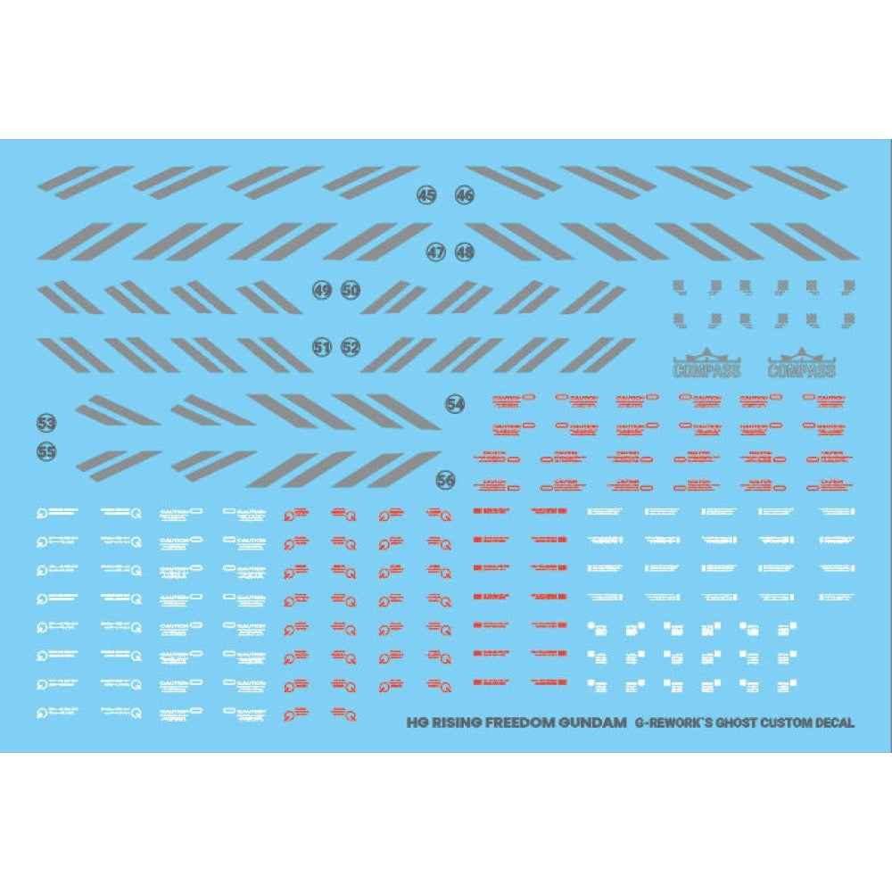 G-Rework CD-H243 Premium Decal for HG Rising Freedom Gundam - Image 3