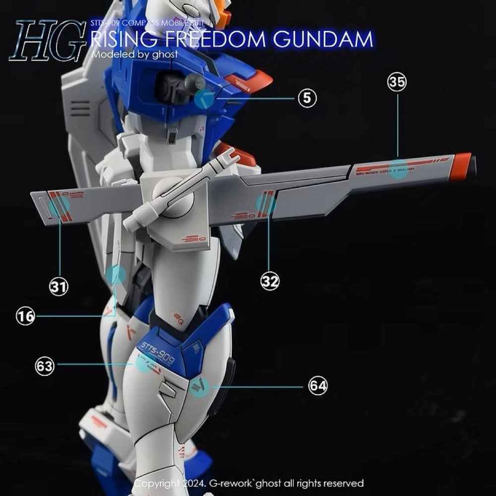 G-Rework CD-H243 Premium Decal for HG Rising Freedom Gundam - Image 8