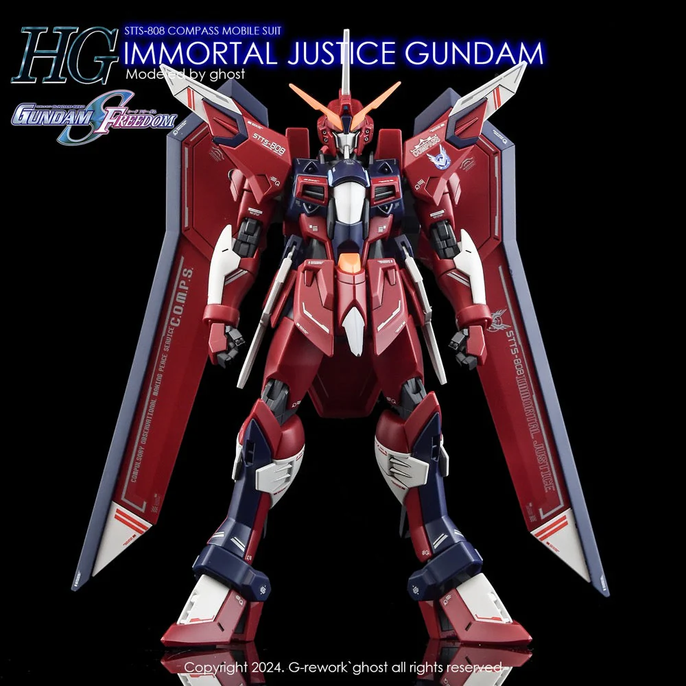 G-Rework CD-H244 Premium Decal for HG Seed Immortal Justice Gundam - Image 3