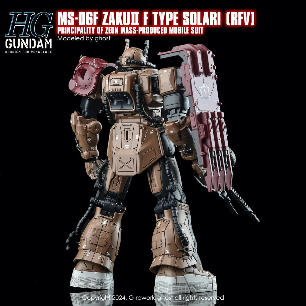 G-Rework CD-H254 Premium Decal for HG Rfv Ms-O6F Zakuii F Type Solari - Image 4