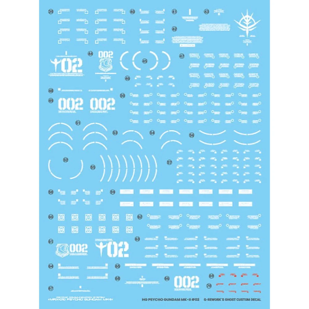 G-Rework CD-H261 Premium Decal for HG Psycho Gundam Mk II - Image 2