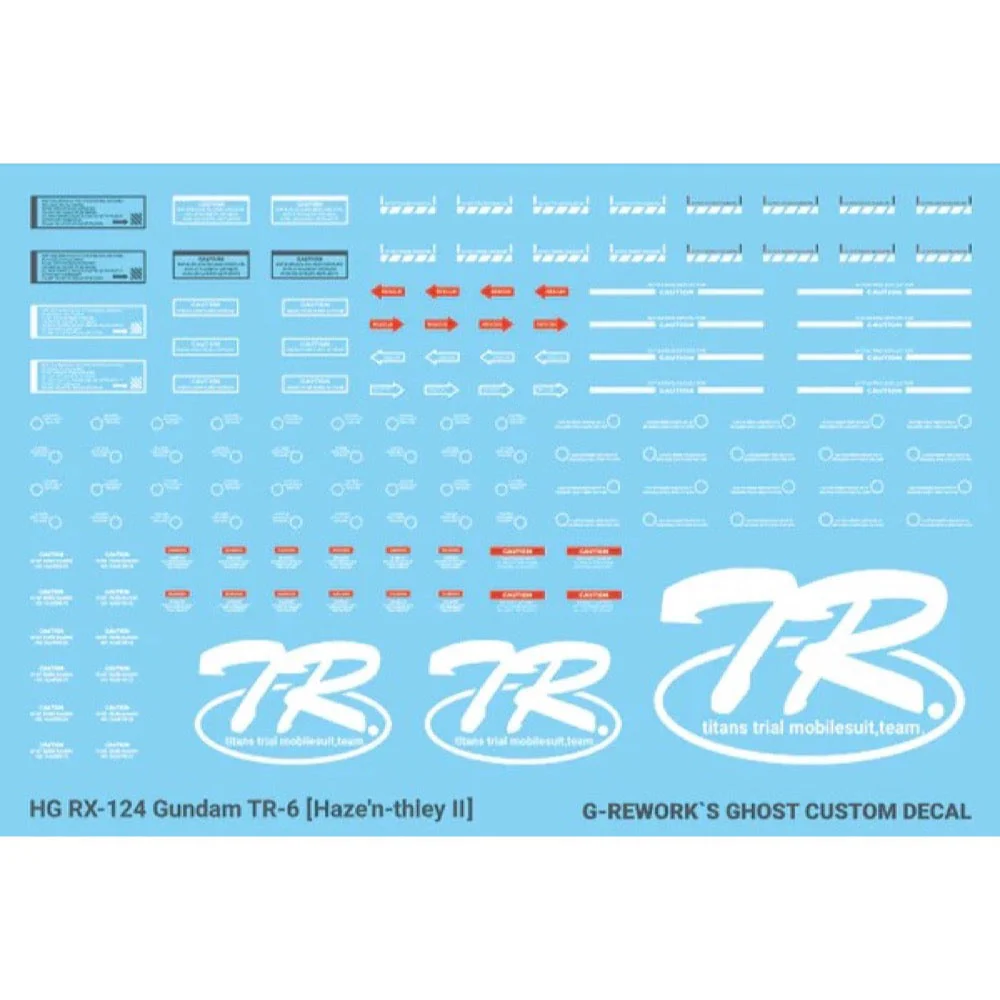 G-Rework CD-HL-124-H Premium Decal for HG A.O.Z Rx-124 Gundam Tr-6 ?Haze'N-Thley II? - Image 2