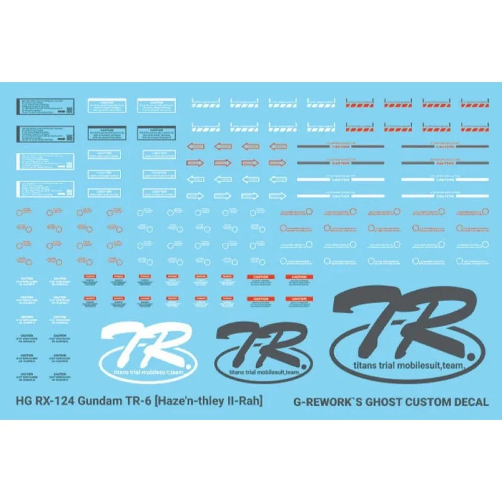 G-Rework CD-HL-124-HR Premium Decal for HG A.O.Z Rx-124 Gundam Tr-6 [Haze'N-Thley II-Rah] - Image 2