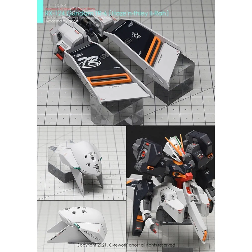 G-Rework CD-HL-124-HR Premium Decal for HG A.O.Z Rx-124 Gundam Tr-6 [Haze'N-Thley II-Rah] - Image 8