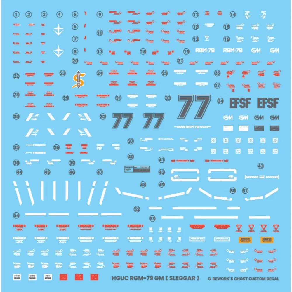 G-Rework CD-HL-GSLE Premium Decal for HG Gto Gm Sleggar
