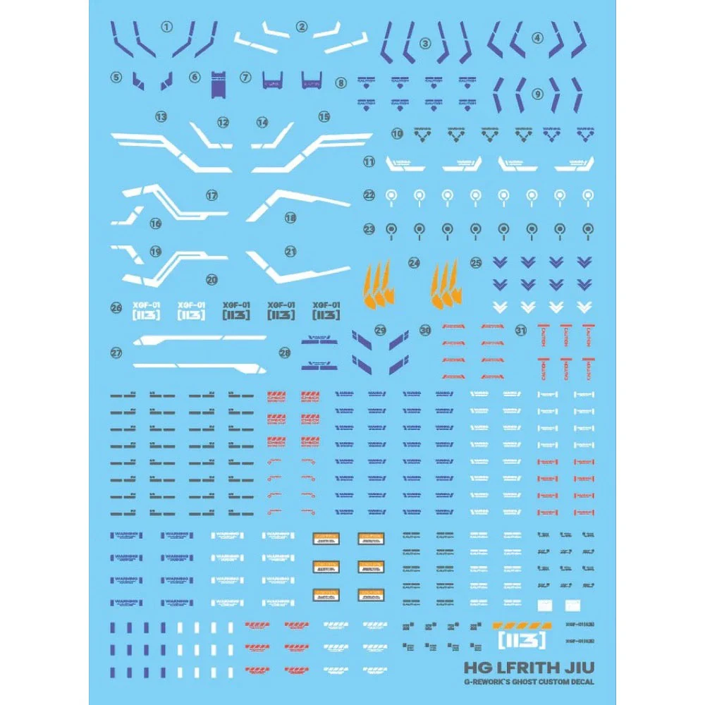 G-Rework CD-HL318 Premium Decal for HG Witch From Mercury Gundam Lfrith Jiu