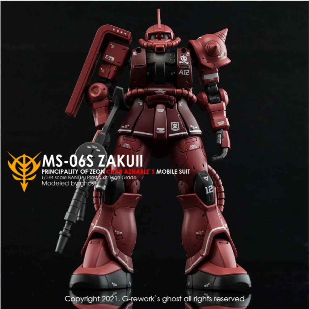 G-Rework CD-HO-01 Premium Decal for HG Origin Ms-06S Jakuii ( Char Aznable) - Image 2
