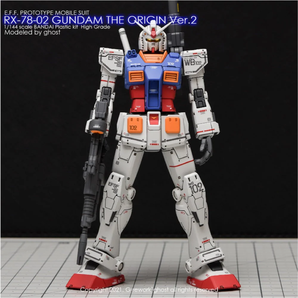 G-Rework CD-HO26 Premium Decal for HG Origin Gundam (Decal V2.0) - Image 2