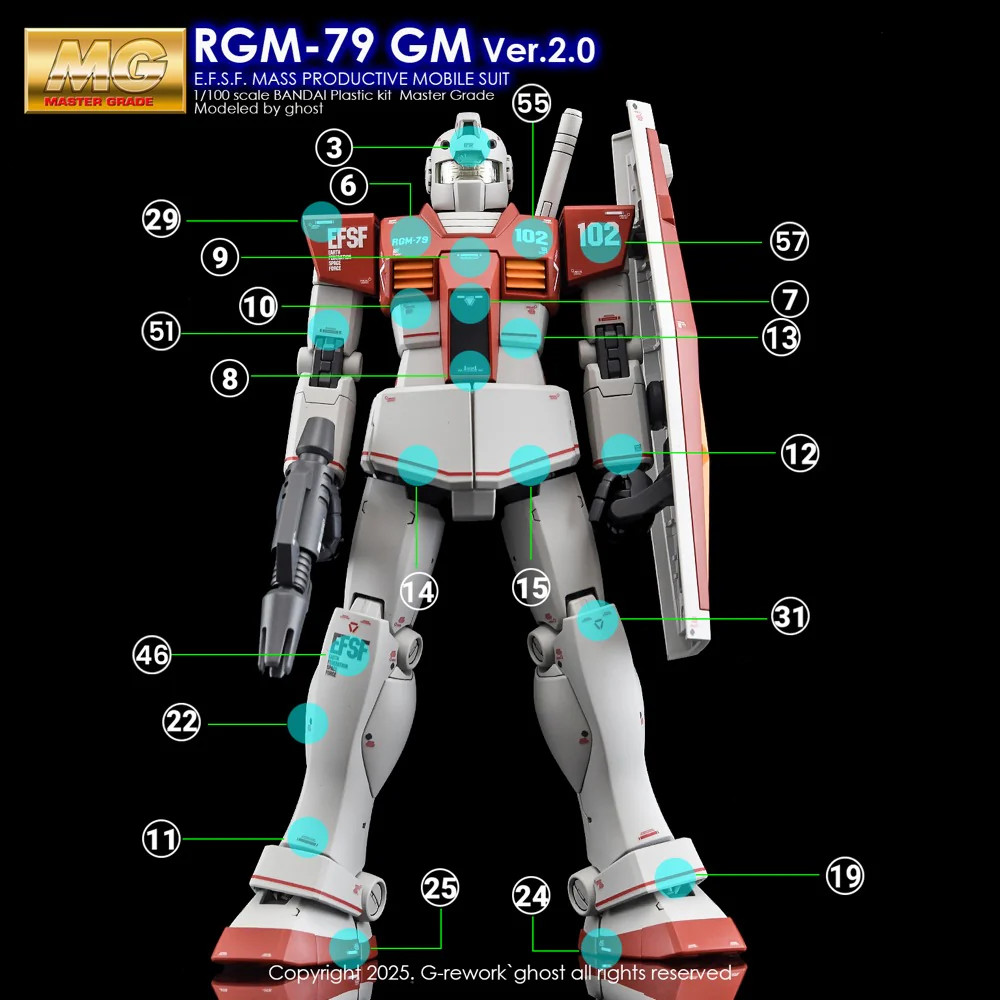 G-Rework CD-M118 Premium Decal for MG GM Ver2.0 - Image 11