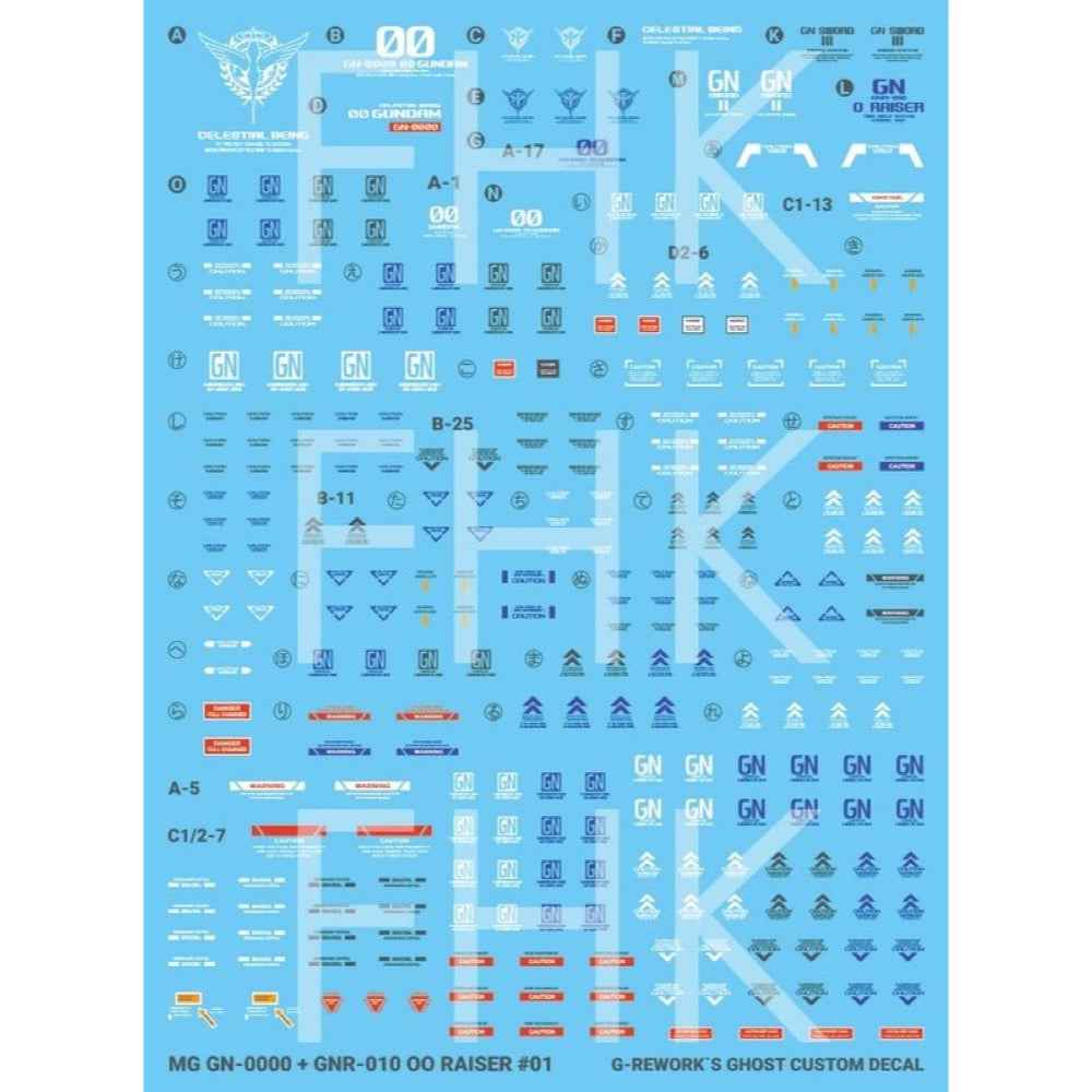 G-Rework CD-M145 Premium Decal for MG OO Gundam OO Raiser - Image 2