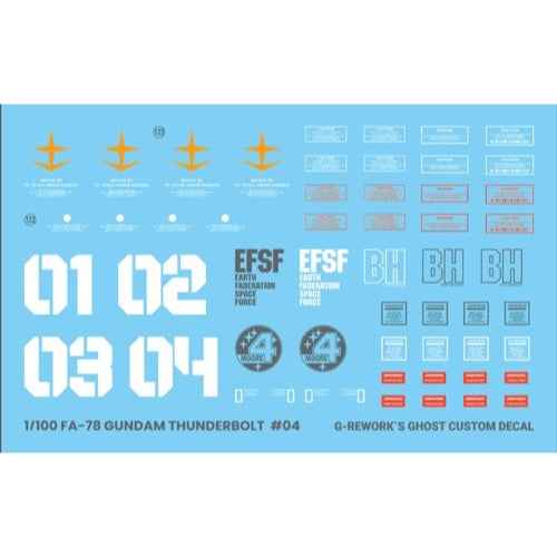 G-Rework CD-M193 Premium Decal for MG Full Armor Gundam Ver. Ka [Gundam Thunderbolt] - Image 5