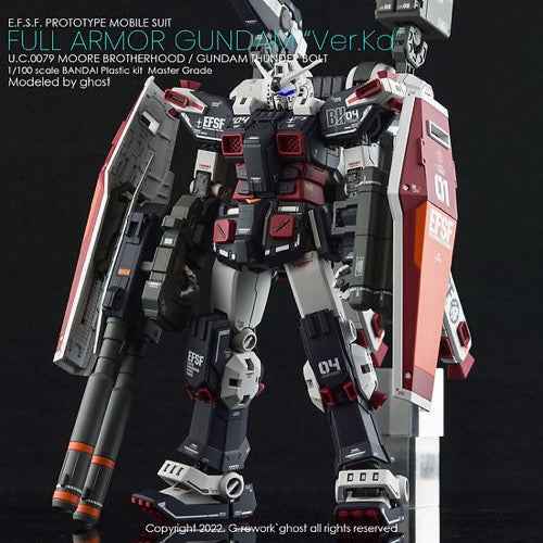 G-Rework CD-M193 Premium Decal for MG Full Armor Gundam Ver. Ka [Gundam Thunderbolt] - Image 6