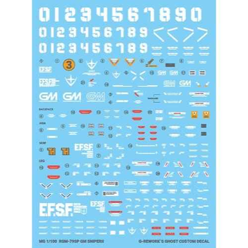 G-Rework CD-M195 Premium Decal for MG RGM-79SP GM Sniper II - Image 2