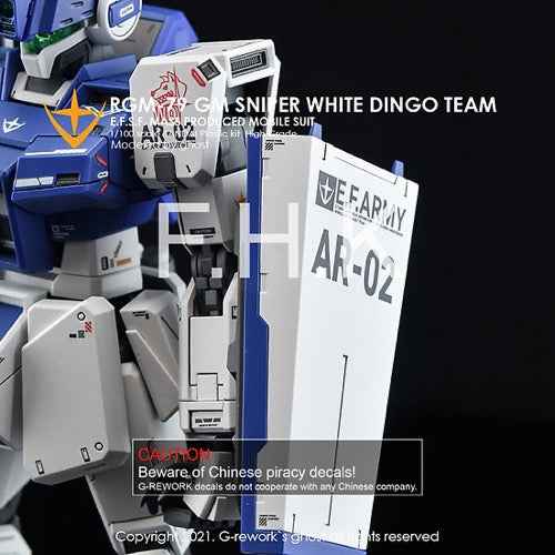 G-Rework CD-M195-W Premium Decal for MG RGM-79SP GM Sniper II [White Dingo] - Image 7