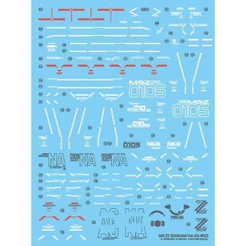 G-Rework CD-M198 Premium Decal for MG ZZ Gundam Ver.Ka + Enchanced Expansion Parts - Image 2